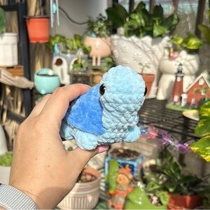 Blue Plush Stuffed Turtle Toy